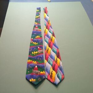 J. Garcia Blue and Green Silk Ties Vibrant Accessories Stonehenge